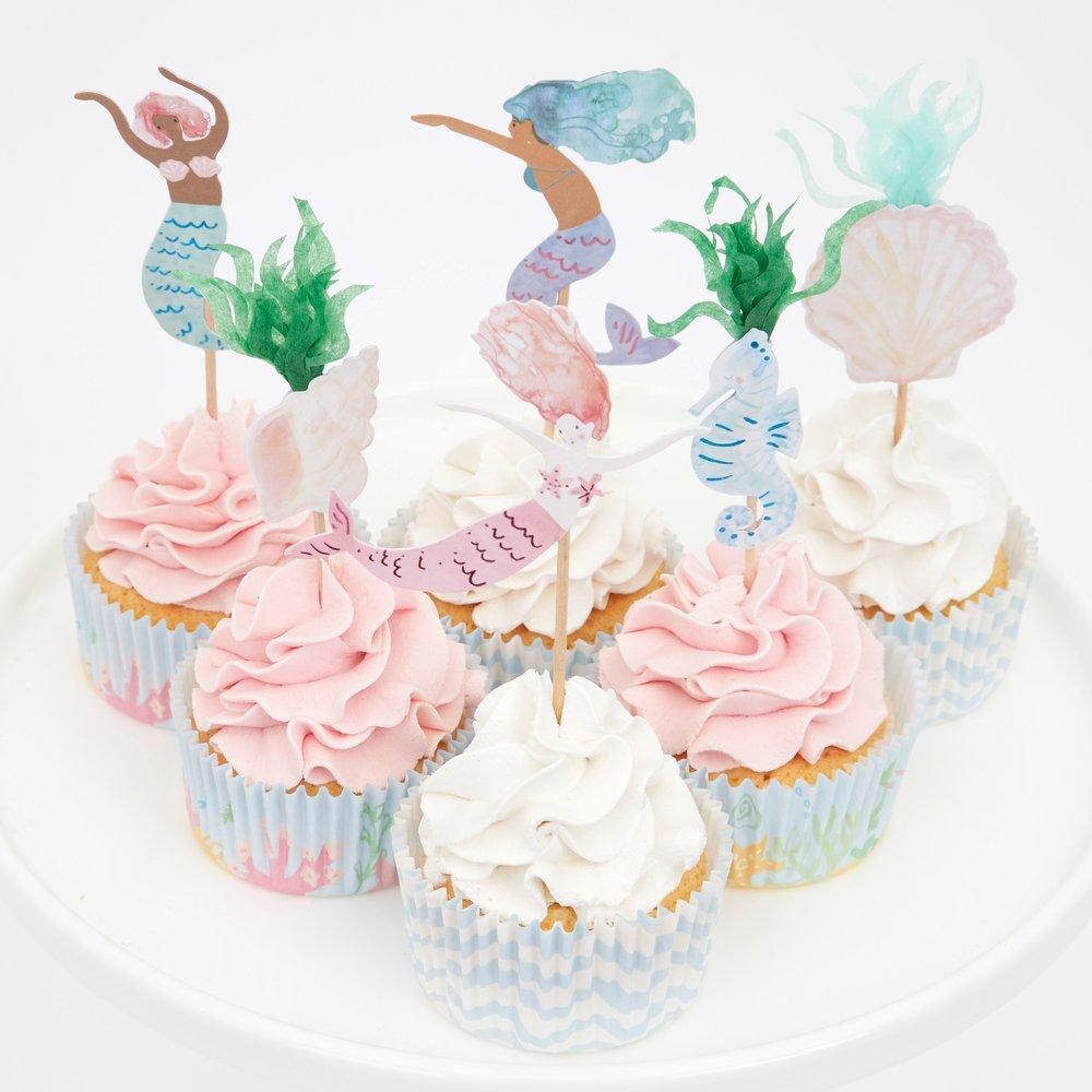 Let's Be Mermaids Cupcake Kit - The Pretty Prop Shop Parties