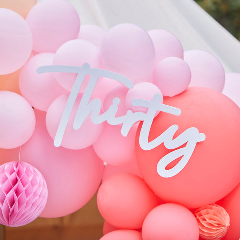 30th Birthday Balloon Arch Sign - The Pretty Prop Shop Parties