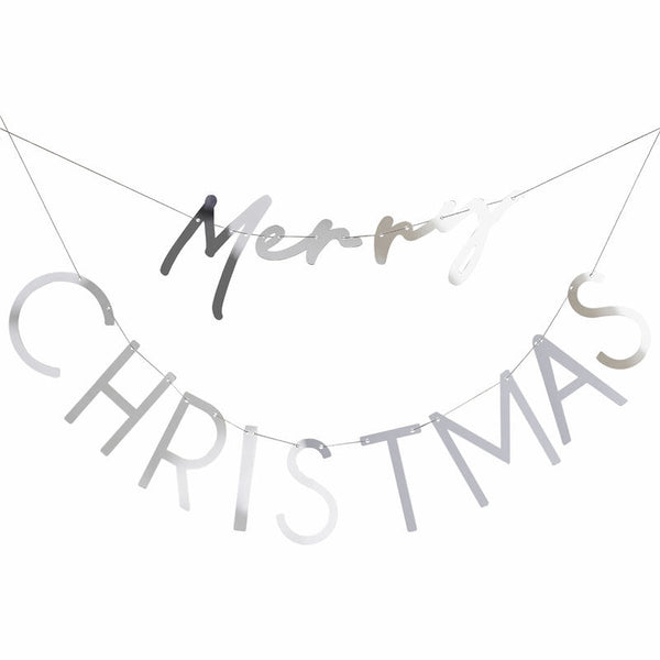 Silver Acrylic Christmas Bunting - The Pretty Prop Shop Parties