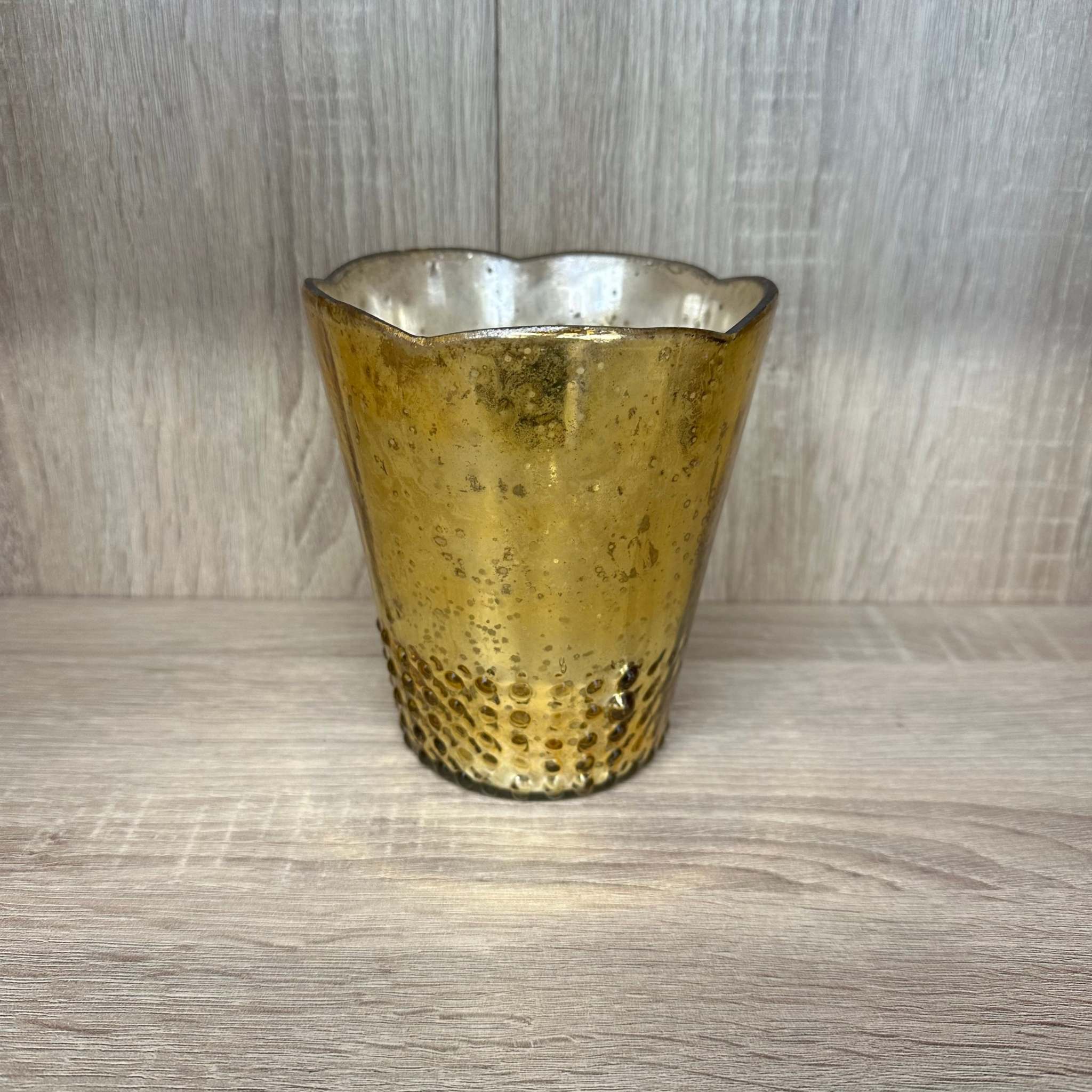 Dotted Mercury Glass Vase Gold Medium - EX HIRE ITEM | The Pretty Prop Shop Parties | The Pretty Prop Shop Parties