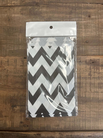 Chevron Paper Lolly Treat Bag - Black