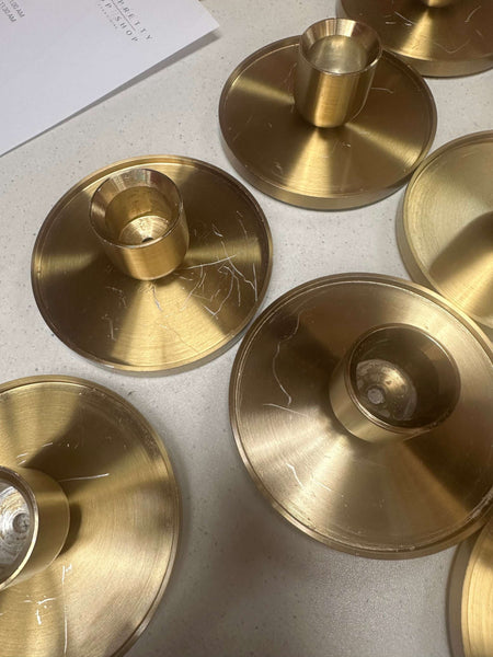 Gold Ophelia Candle Holder - EX HIRE ITEM - DAMAGED