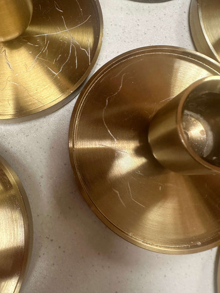 Gold Ophelia Candle Holder - EX HIRE ITEM - DAMAGED