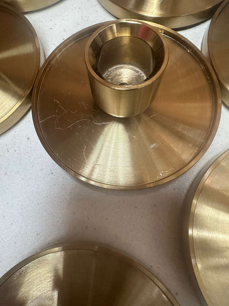 Gold Ophelia Candle Holder - EX HIRE ITEM - DAMAGED