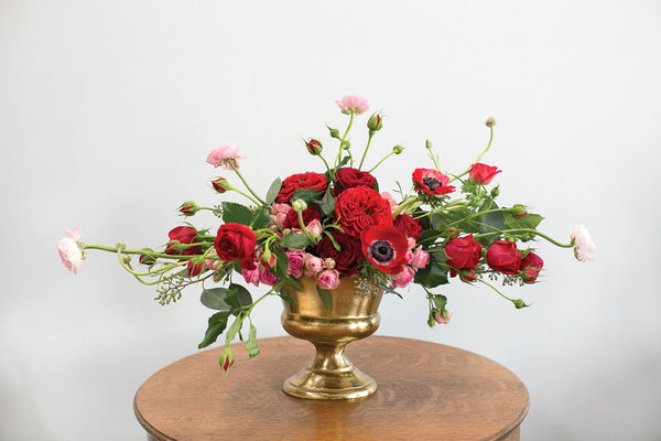 Blake Gold Metal Vase - EX HIRE ITEM