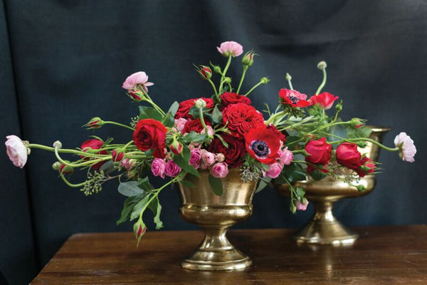 Blake Gold Metal Vase - EX HIRE ITEM
