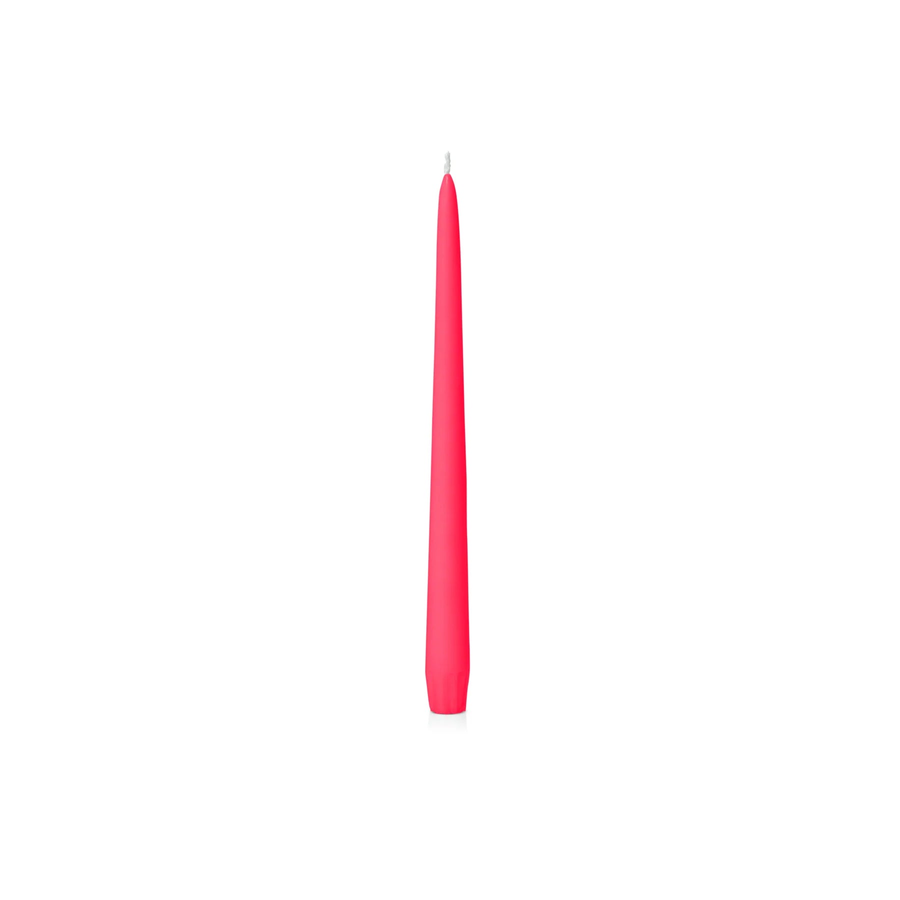 Eco-friendly watermelon taper candle, 25cm, unscented, clean burn, vegan.