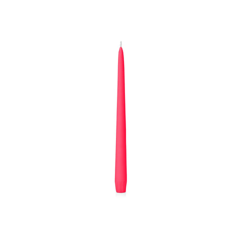 Eco-friendly watermelon taper candle, 25cm, unscented, clean burn, vegan.