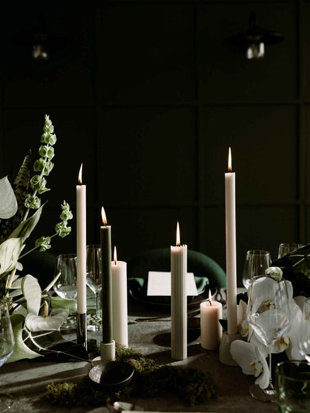Moreton Eco Dinner Candle 30cm - Pale Eucalypt - The Pretty Prop Shop Parties