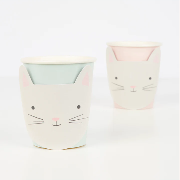 Cute Kitten Cups (x 8) - The Pretty Prop Shop Parties
