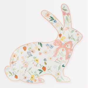 Spring Floral Bunny Shaped Plates - The Pretty Prop Shop Parties