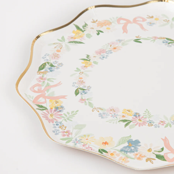 Elegant Floral Side Plates - The Pretty Prop Shop Parties