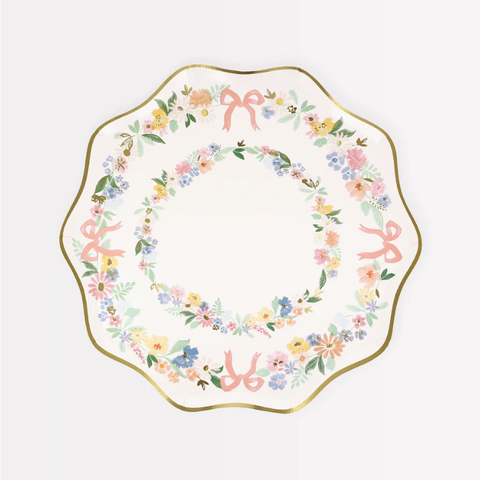 Elegant Floral Side Plates - The Pretty Prop Shop Parties