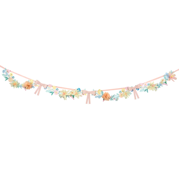 Spring Flower & Bow Garland - The Pretty Prop Shop Parties