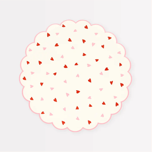 Heart Pattern Side Plates (x 8) - The Pretty Prop Shop Parties