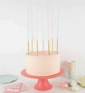 Ladurée Paris Gold Dipped Tall Tapered Candles (x 12) - The Pretty Prop Shop Parties