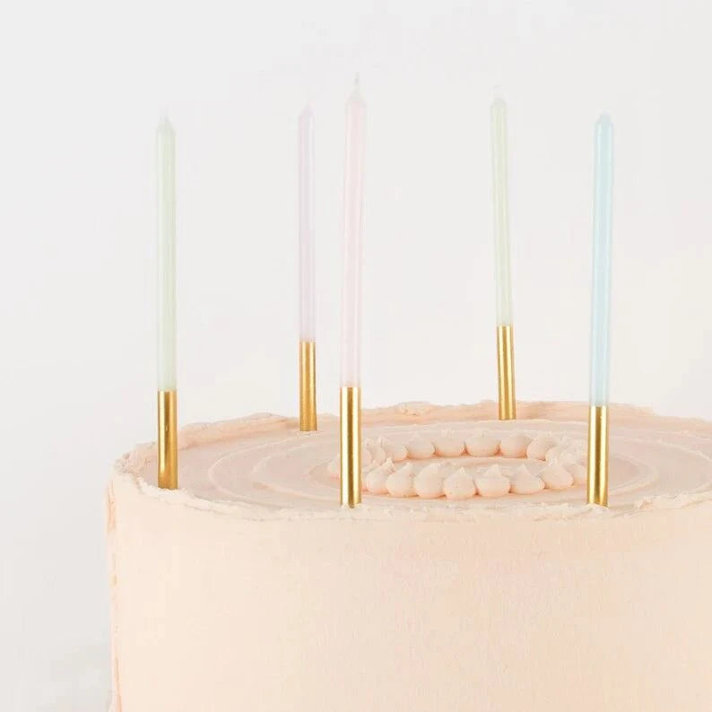 Ladurée Paris Gold Dipped Candles (x 16) - The Pretty Prop Shop Parties