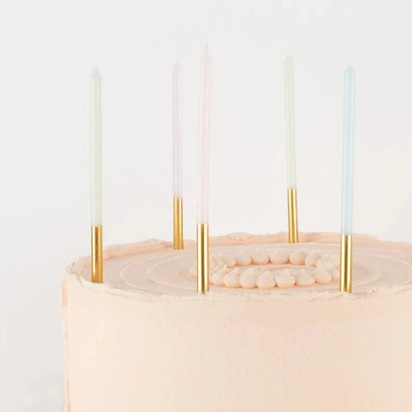 Ladurée Paris Gold Dipped Candles (x 16) | Meri Meri | The Pretty Prop Shop Parties