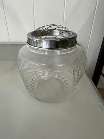 Antique Globe Vase Clear - EX HIRE ITEMS - The Pretty Prop Shop Parties