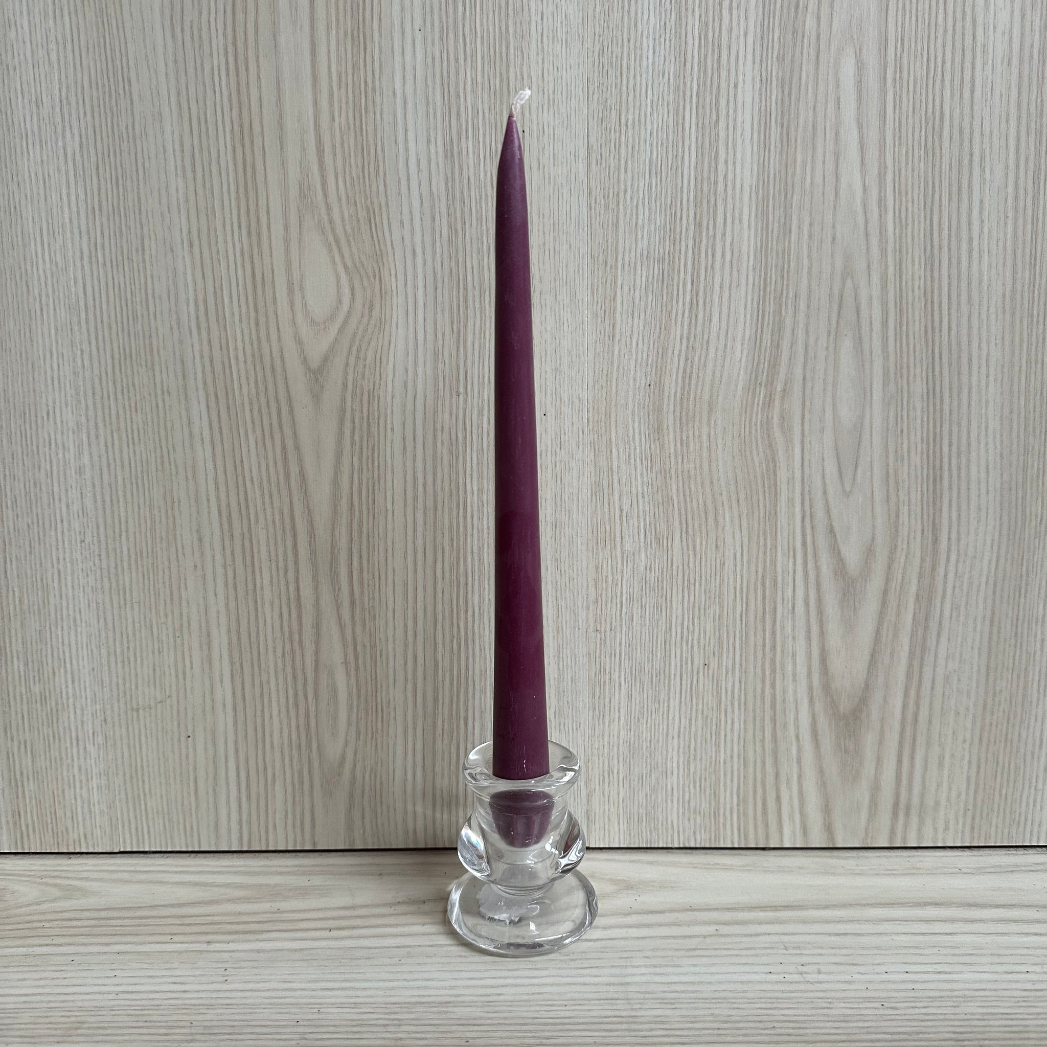 Moreton Taper Candle 25cm - Plum - The Pretty Prop Shop Parties