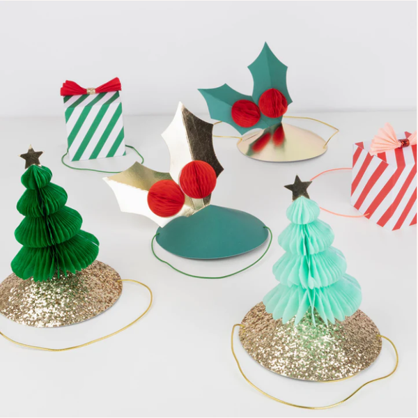 Mixed Christmas Party Hats (x 6)