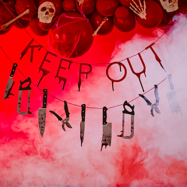 Keep Out Halloween Bunting Banner - The Pretty Prop Shop Parties
