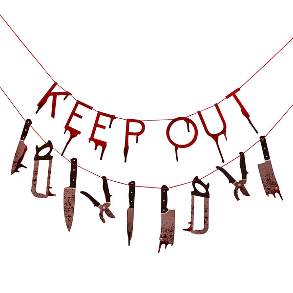 Keep Out Halloween Bunting Banner - The Pretty Prop Shop Parties