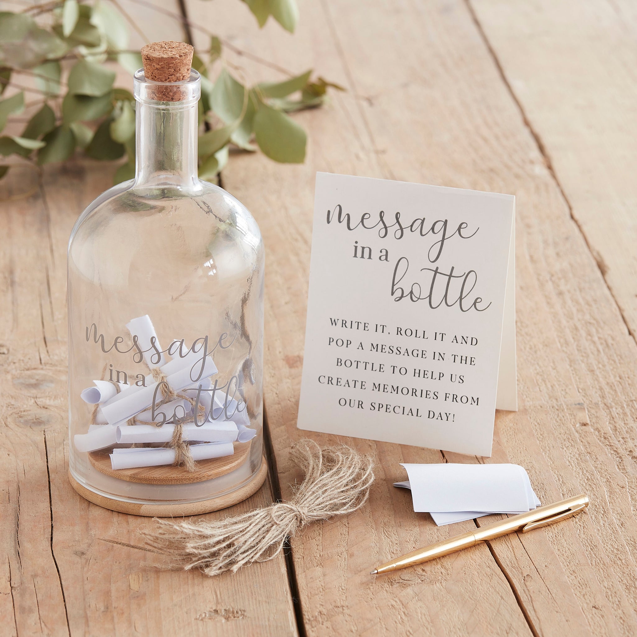 Message in a Bottle Wedding Guest Book Alternative - The Pretty Prop Shop Parties