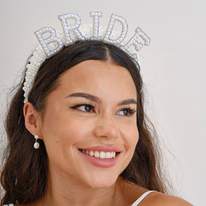 Pearl Embellished Bride Headband - Hen Party Additions