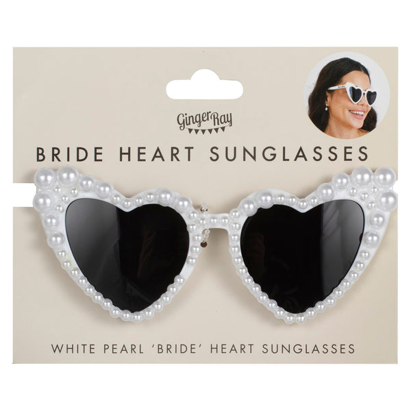 Heart Shaped Bride Sunglasses - Hen Party Additions