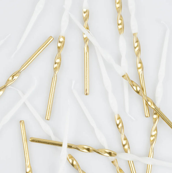 Gold Dipped Twisted Candles - The Pretty Prop Shop Parties