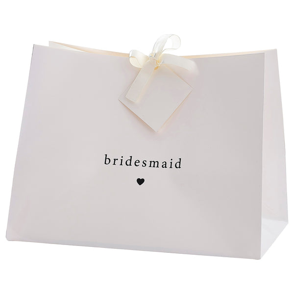 White Bridesmaid Gift Bag - Modern Luxe Wedding
