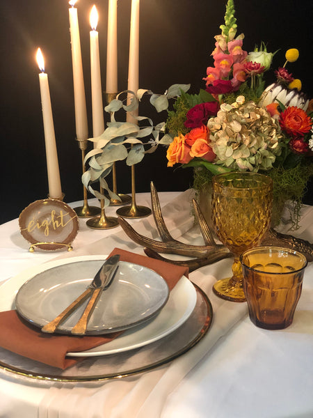 Taper Dinner Candle - Sand / Beige - The Pretty Prop Shop Parties, Auckland New Zealand