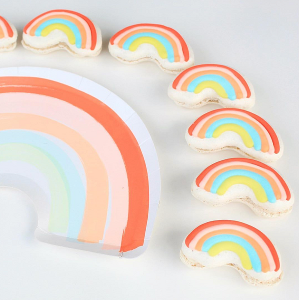 Rainbow Paper Plates Large - The Pretty Prop Shop Parties, Auckland New Zealand