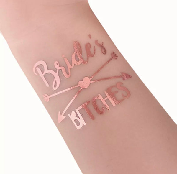 Hen's Party Temporary Tattoo - Rose Gold - The Pretty Prop Shop Parties