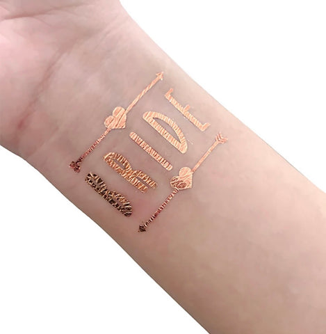 Hen's Party Temporary Tattoo - Rose Gold
