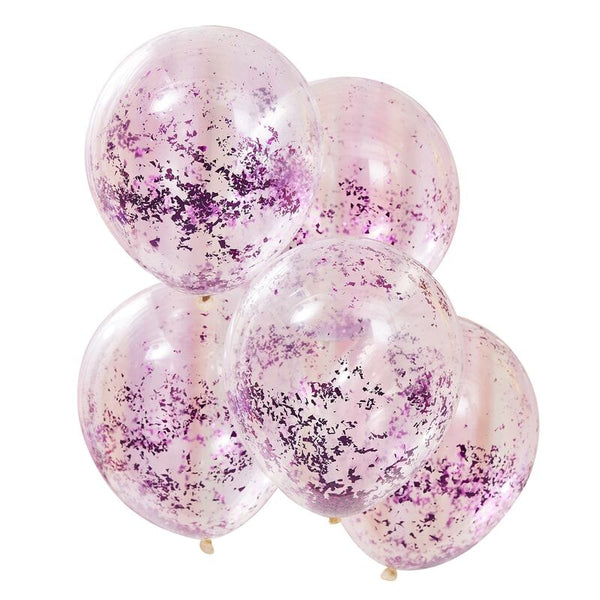 Shredded Confetti Balloons - Lilac - The Pretty Prop Shop Parties