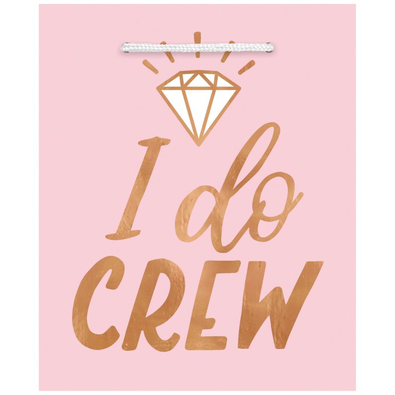 I Do Crew Blush Small Gift Bags - The Pretty Prop Shop Parties