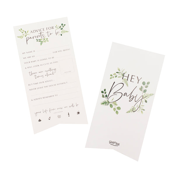 Baby Shower Advice Cards - Botanical Baby - The Pretty Prop Shop Parties