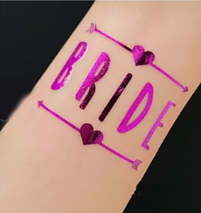 Hen's Party Temporary Tattoo - Purple - The Pretty Prop Shop Parties, Auckland New Zealand