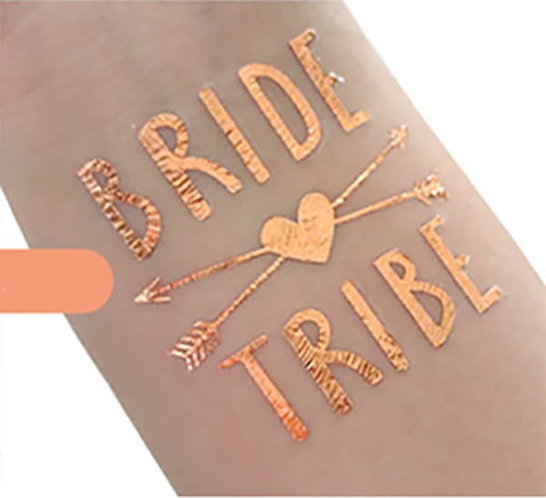 Hen's Party Temporary Tattoo - Rose Gold - The Pretty Prop Shop Parties, Auckland New Zealand