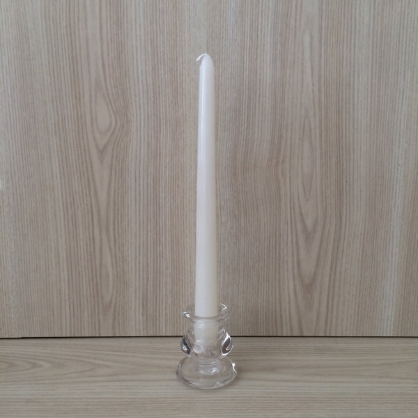 Clear Glass Dinner Candleholder Small - The Pretty Prop Shop Parties, Auckland New Zealand