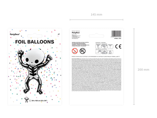 Skeleton Foil Balloon - The Pretty Prop Shop Parties