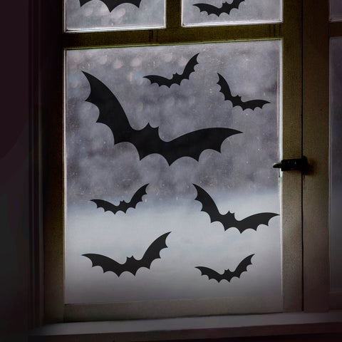 Black Bat Halloween Window Stickers - The Pretty Prop Shop Parties
