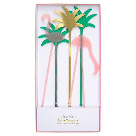 Flamingo Acrylic Cake Toppers - The Pretty Prop Shop Parties, Auckland New Zealand