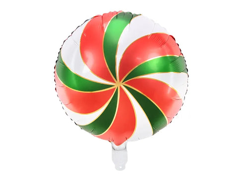 Red Green & White Candy Foil Balloon
