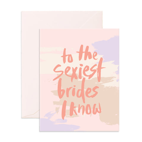 Sexiest Brides Greeting Card - The Pretty Prop Shop Parties, Auckland New Zealand