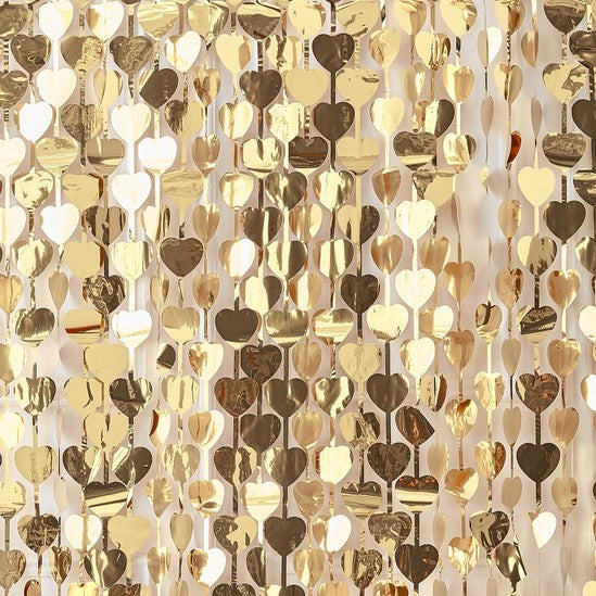 Gold Heart Party Backdrop - The Pretty Prop Shop Parties