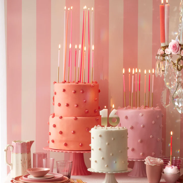 Gold Dipped Pink Mix Candles