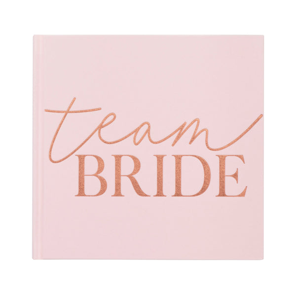 Blush Velvet Team Bride Guest Book - Blush Hen Party